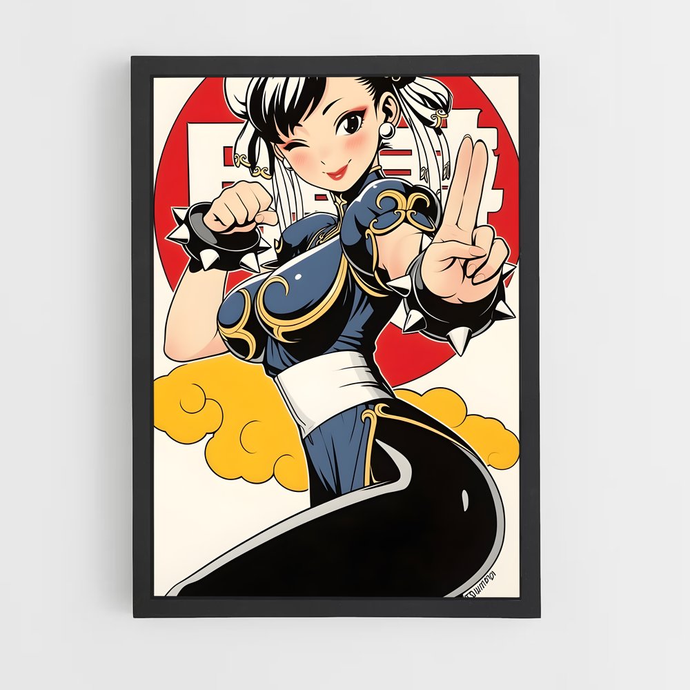 Poster Chun Li en Action – affiche Street Fighter (vue 2)